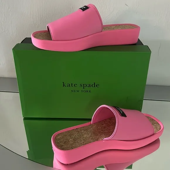 🆕 KATE SPADE New York Spree Slide Sandals Pink size 7 Womens NWT