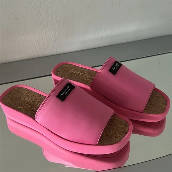🆕 KATE SPADE New York Spree Slide Sandals Pink size 7 Womens NWT