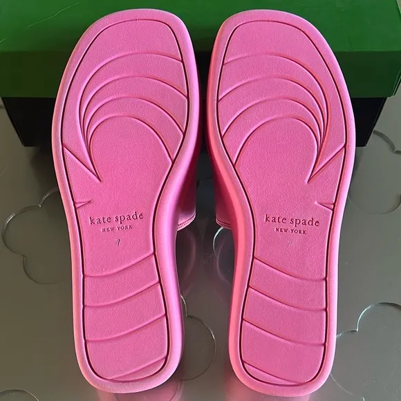 🆕 KATE SPADE New York Spree Slide Sandals Pink size 7 Womens NWT