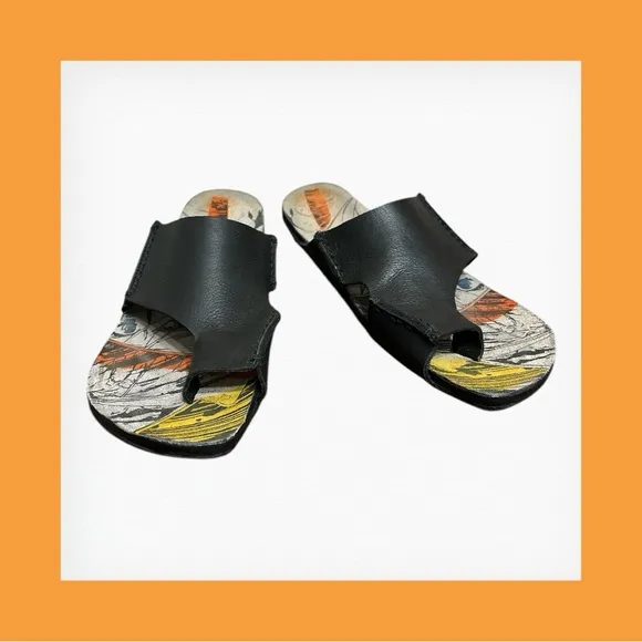 🩴  men’s black leather GBX sandal size 11 NWT and box