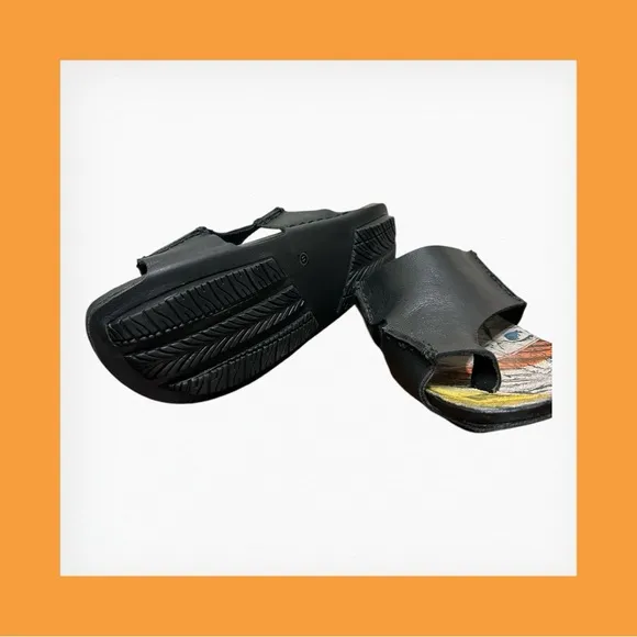 🩴  men’s black leather GBX sandal size 11 NWT and box