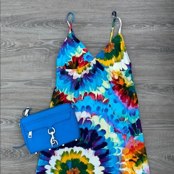 ❤️ Rainbow Tie Dye Maxi Dress NWOT