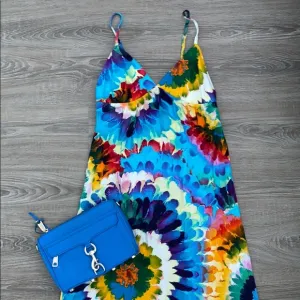 ❤️ Rainbow Tie Dye Maxi Dress NWOT