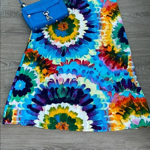 ❤️ Rainbow Tie Dye Maxi Dress NWOT