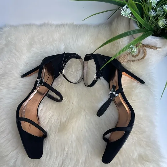 - Ted Baker🍂🍁three strap black suede heels 38