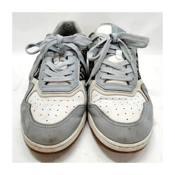 $1395 Authentic CHRISTIAN DIOR Made in ITALY Men's Gray Leather Sneakers Sz.44