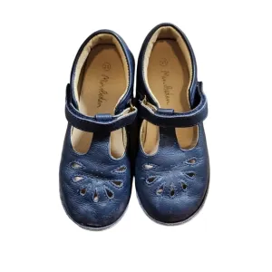 2017 Mini Boden Size 31 Leather T-Bar Flats Navy