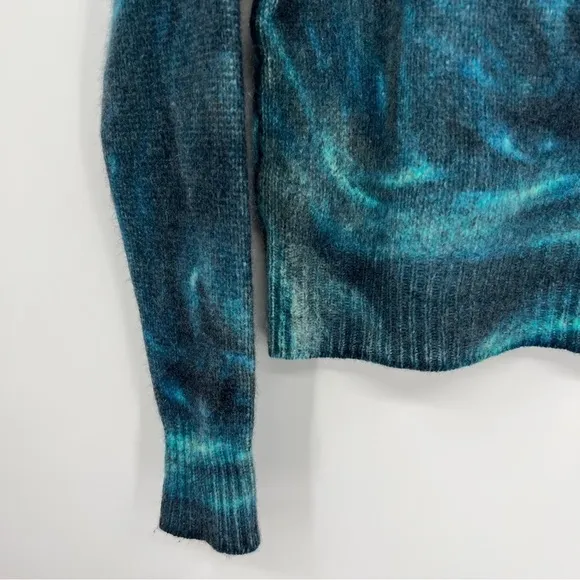 360 CASHMERE Women's Padma Marble Print Cashmere Long Sleeve Pullover Sweater