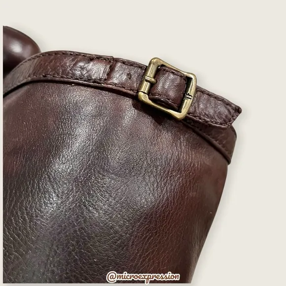 $369 Frye Miranda Slouch Mid Calf Brown Leather Casual Formal Stiletto Booties
