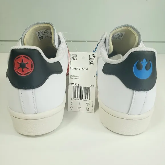 4.5Y Adidas Supestar J Star Wars FX5938 Yoda Darth Vader Casual Fashion Sneakers