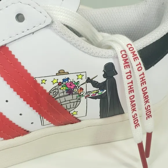4.5Y Adidas Supestar J Star Wars FX5938 Yoda Darth Vader Casual Fashion Sneakers