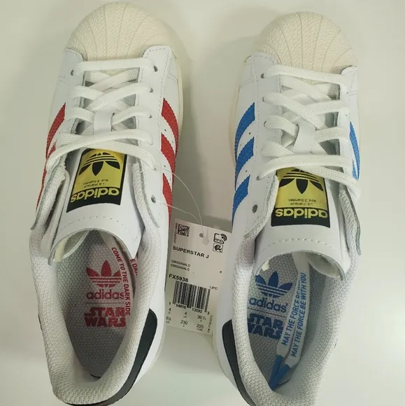 4.5Y Adidas Supestar J Star Wars FX5938 Yoda Darth Vader Casual Fashion Sneakers