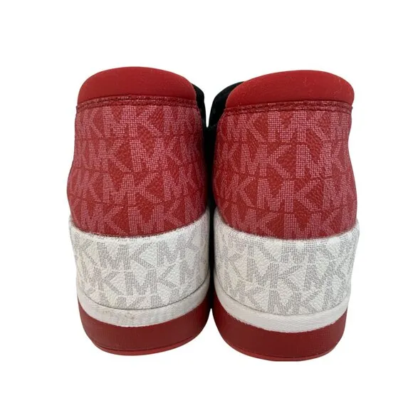 8M Michael Kors Felix Trainer Womens Slip-On Sneakers Logo Print HJ21H 8767