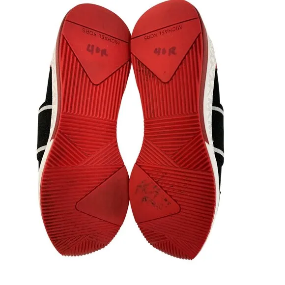 8M Michael Kors Felix Trainer Womens Slip-On Sneakers Logo Print HJ21H 8767
