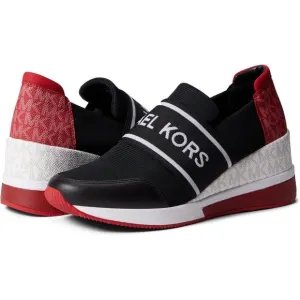 8M Michael Kors Felix Trainer Womens Slip-On Sneakers Logo Print HJ21H 8767
