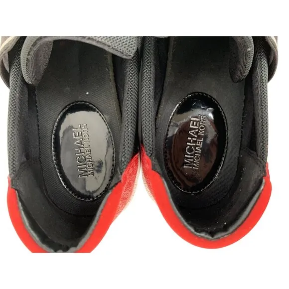 8M Michael Kors Felix Trainer Womens Slip-On Sneakers Logo Print HJ21H 8767