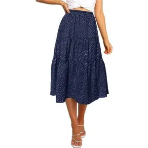 A-LINE Swing Midi Skirts Dotnavy