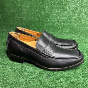 Abeo Bio System Venetian Comfort Shoe Loafers Black Leather Mens 9