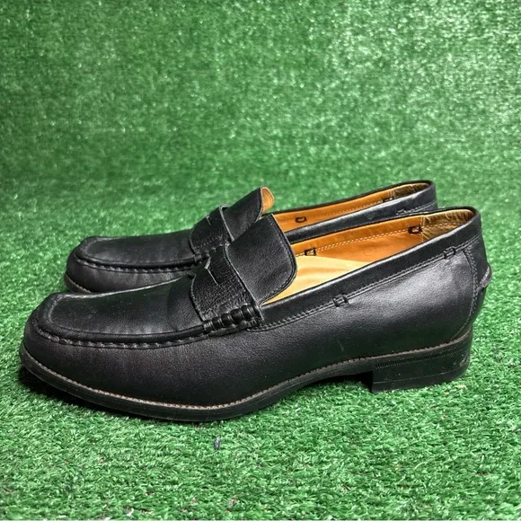 Abeo Bio System Venetian Comfort Shoe Loafers Black Leather Mens 9