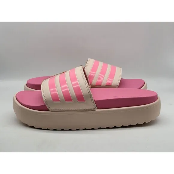 Adidas Adilette Platform Womens Wonder Quartz Pink Slides HP9409 Size 10