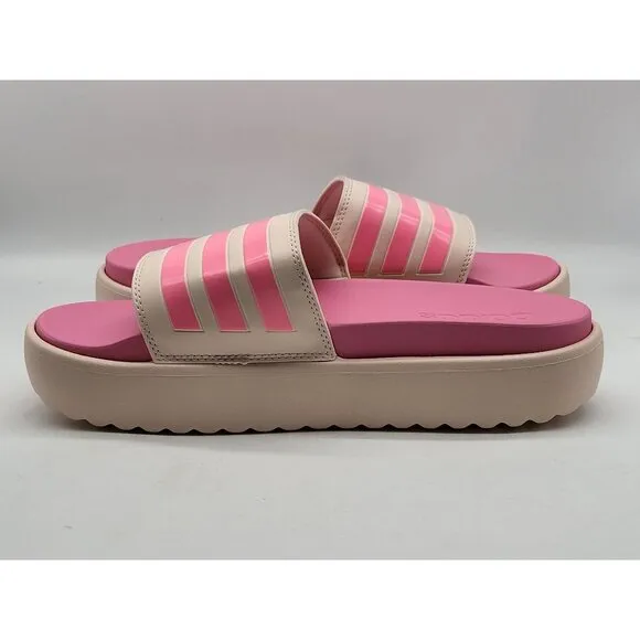 Adidas Adilette Platform Womens Wonder Quartz Pink Slides HP9409 Size 10