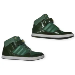 Adidas AR 2.0 Adi-Rise High Top Strap Patent Green Gold Sneakers Sz 10 G22480