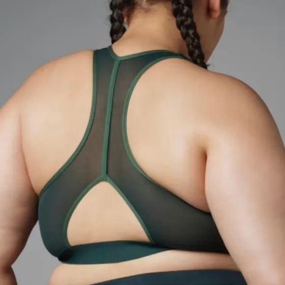 Adidas Authentic Balance Yoga Medium Support Sports Bra Green 1X
