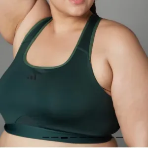 Adidas Authentic Balance Yoga Medium Support Sports Bra Green 1X