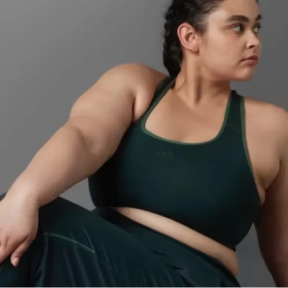 Adidas Authentic Balance Yoga Medium Support Sports Bra Green 1X