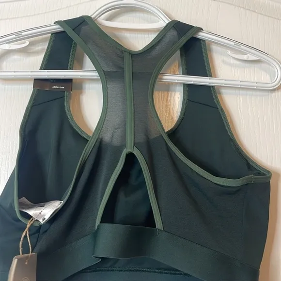 Adidas Authentic Balance Yoga Medium Support Sports Bra Green 1X