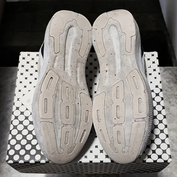 adidas by Stella McCartney Earthlight Mesh White Sneakers 10.5 Platform