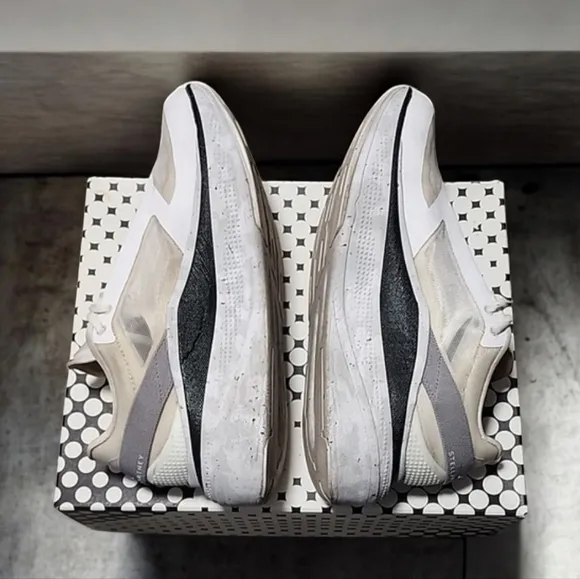 adidas by Stella McCartney Earthlight Mesh White Sneakers 10.5 Platform