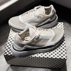 adidas by Stella McCartney Earthlight Mesh White Sneakers 10.5 Platform
