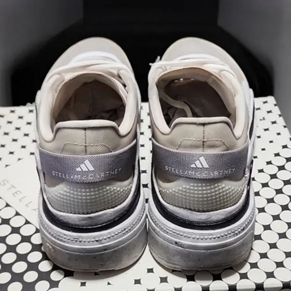 adidas by Stella McCartney Earthlight Mesh White Sneakers 10.5 Platform