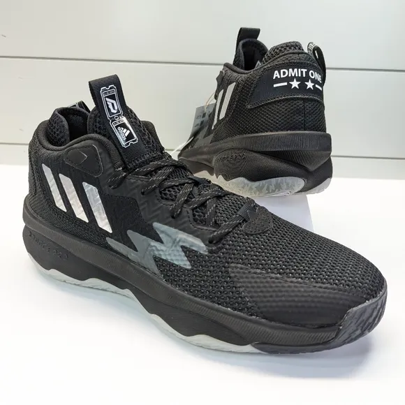 Adidas Dame 8 Admit One Core Black Fashion Casual Running Sneakers sz Men's 8.5