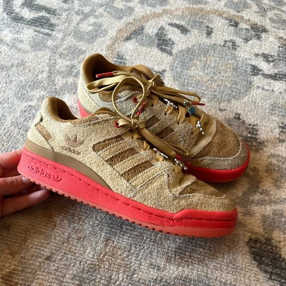Adidas Forum Low Tan Red Sneakers