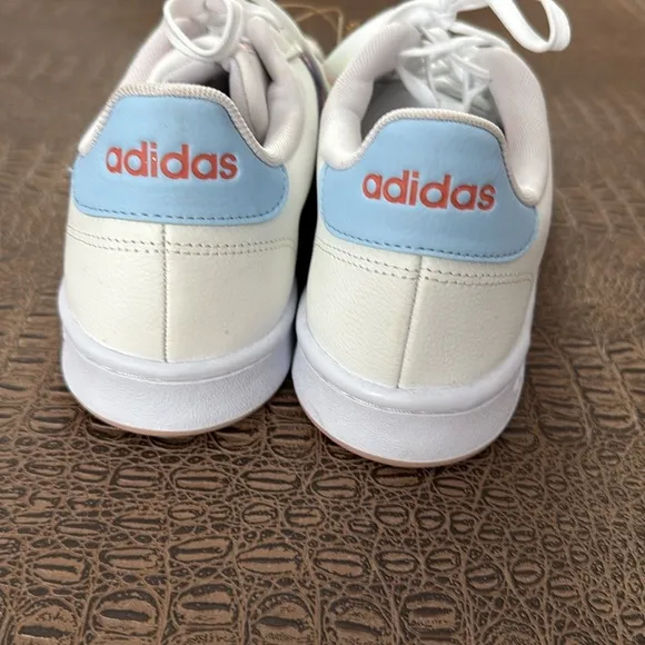 Adidas Grand Court Cloudfoam Rainbow Stripe Sneakers White mens  10.5 NWT