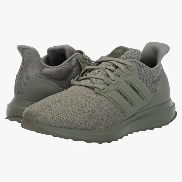 adidas Men's UBounce DNA Sneaker Size 8.5 Silver Pebble/Olive Strata