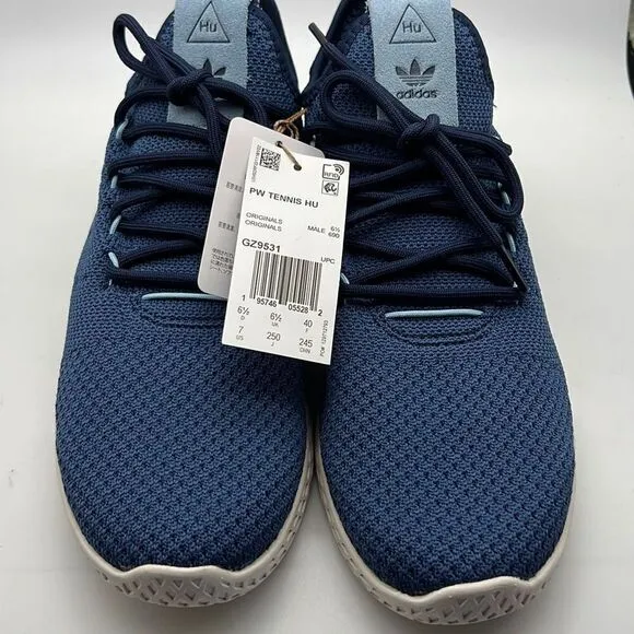 Adidas Originals x Pharrell Williams Hu sneakers in navy and off-white- Men 7- B