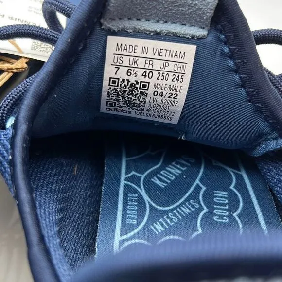 Adidas Originals x Pharrell Williams Hu sneakers in navy and off-white- Men 7- B