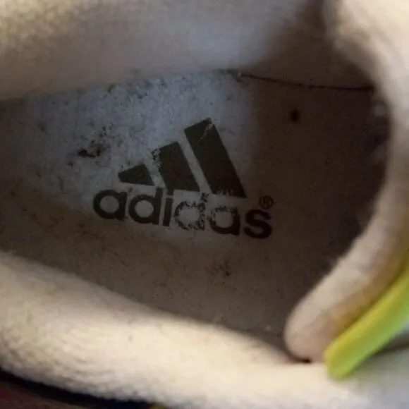 Adidas Size 8.5 Adiprene Tennis Shoes Gold White Blue Sneakers Athletic Vintage