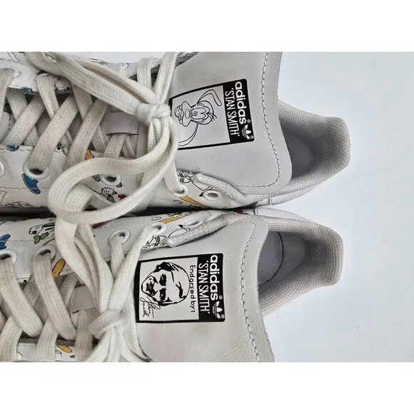 Adidas Stan Smith Goofy Character Sneakers White Size 9