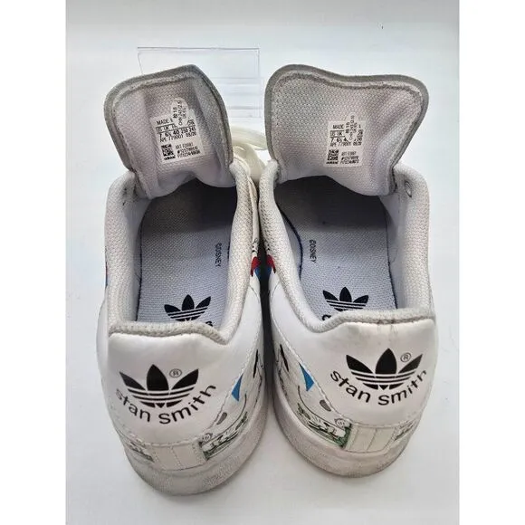 Adidas Stan Smith Goofy Character Sneakers White Size 9