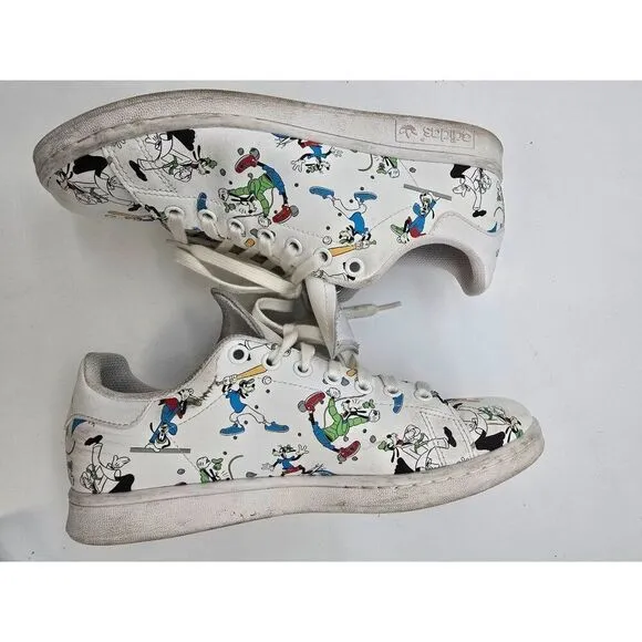 Adidas Stan Smith Goofy Character Sneakers White Size 9