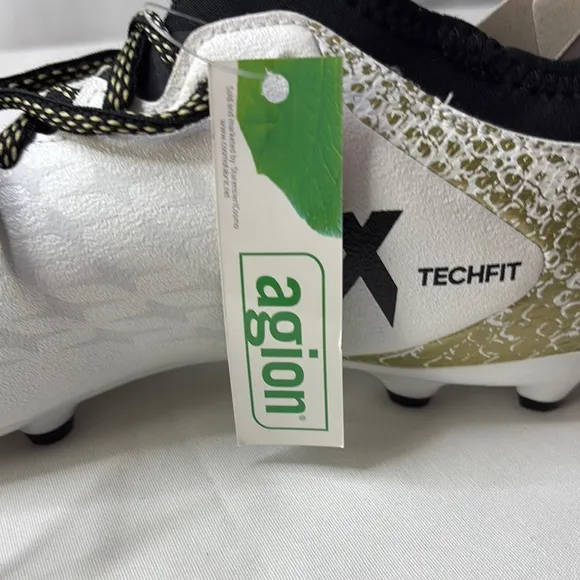 Adidas White and Gold Sneakers with Sock-Like Collar