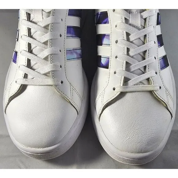 Adidas Women's Grand Court White/Purple Sneakers  Size 10