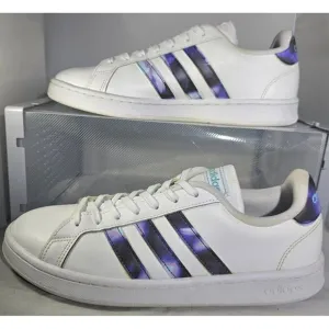 Adidas Women's Grand Court White/Purple Sneakers  Size 10