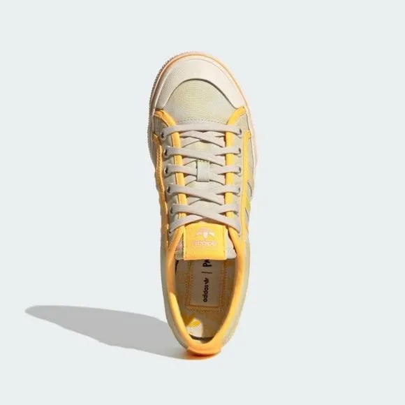 Adidas Women's Yellow Orange NIZZA PLATFORM Fashion Sneakers GX4607