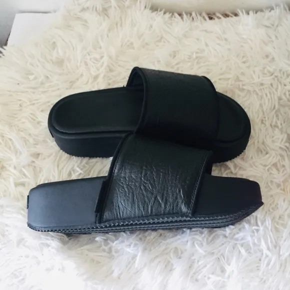 Adidas Y-3 Slide Yohji Yamamoto Platform Leather Slides