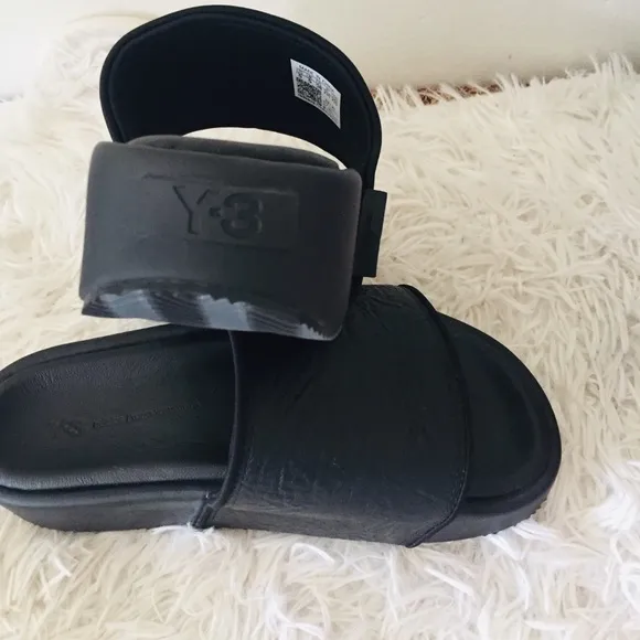 Adidas Y-3 Slide Yohji Yamamoto Platform Leather Slides